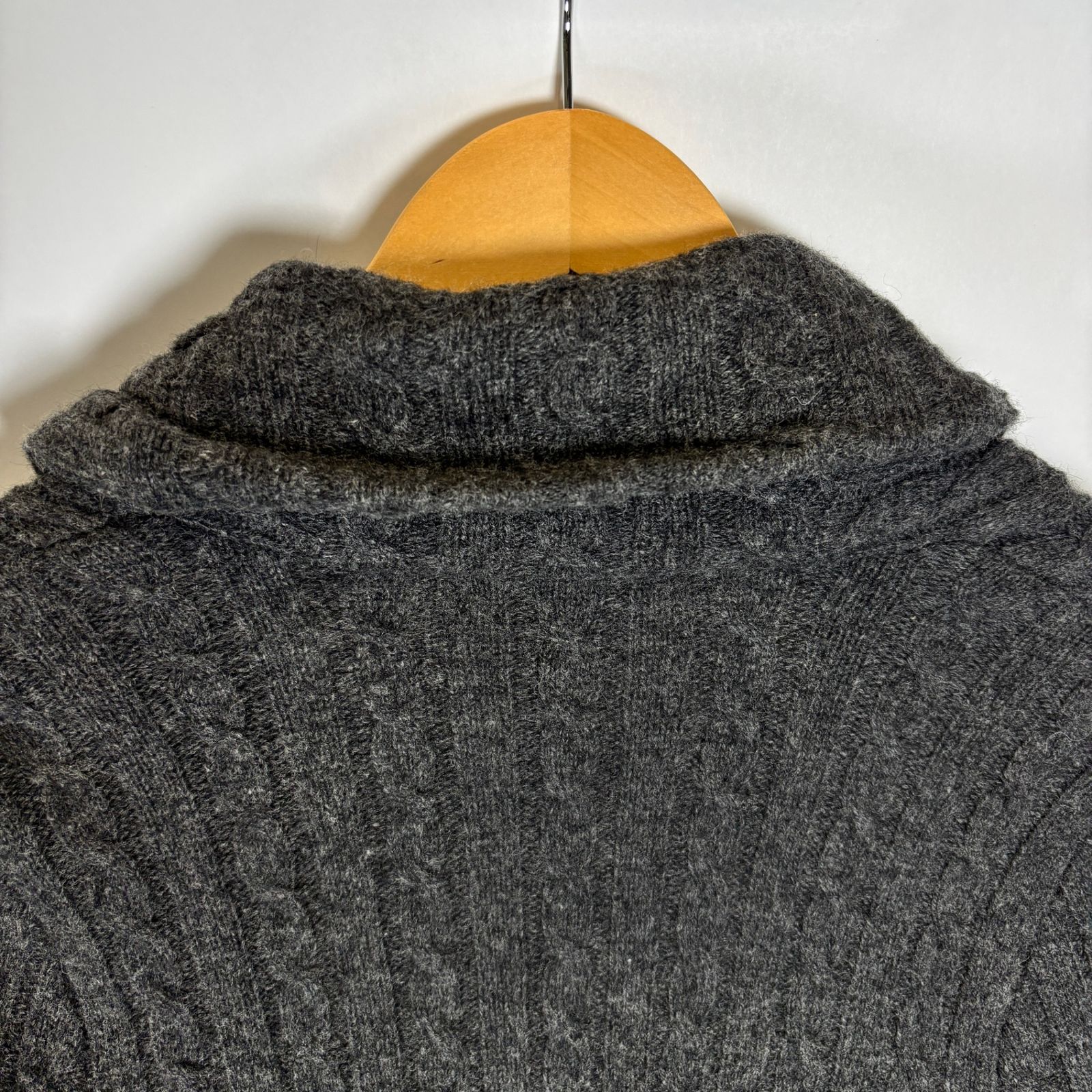 RALPH LAUREN ラルフローレン ケーブルニットカーディガン グレー XS 