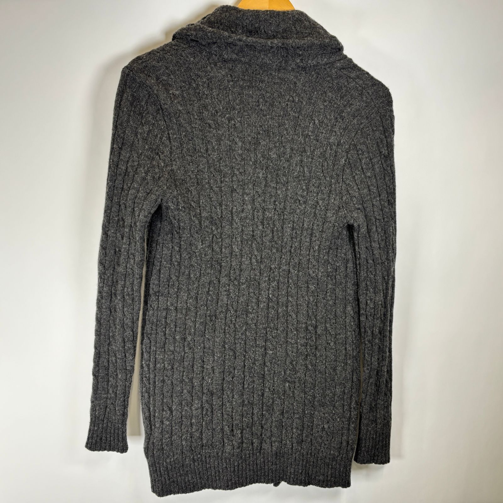 RALPH LAUREN ラルフローレン ケーブルニットカーディガン グレー XS 