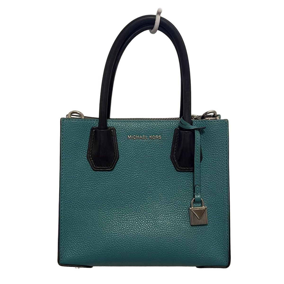 MICHAEL KORS(マイケルコース) トートバッグ - ブルーグリーン×白 