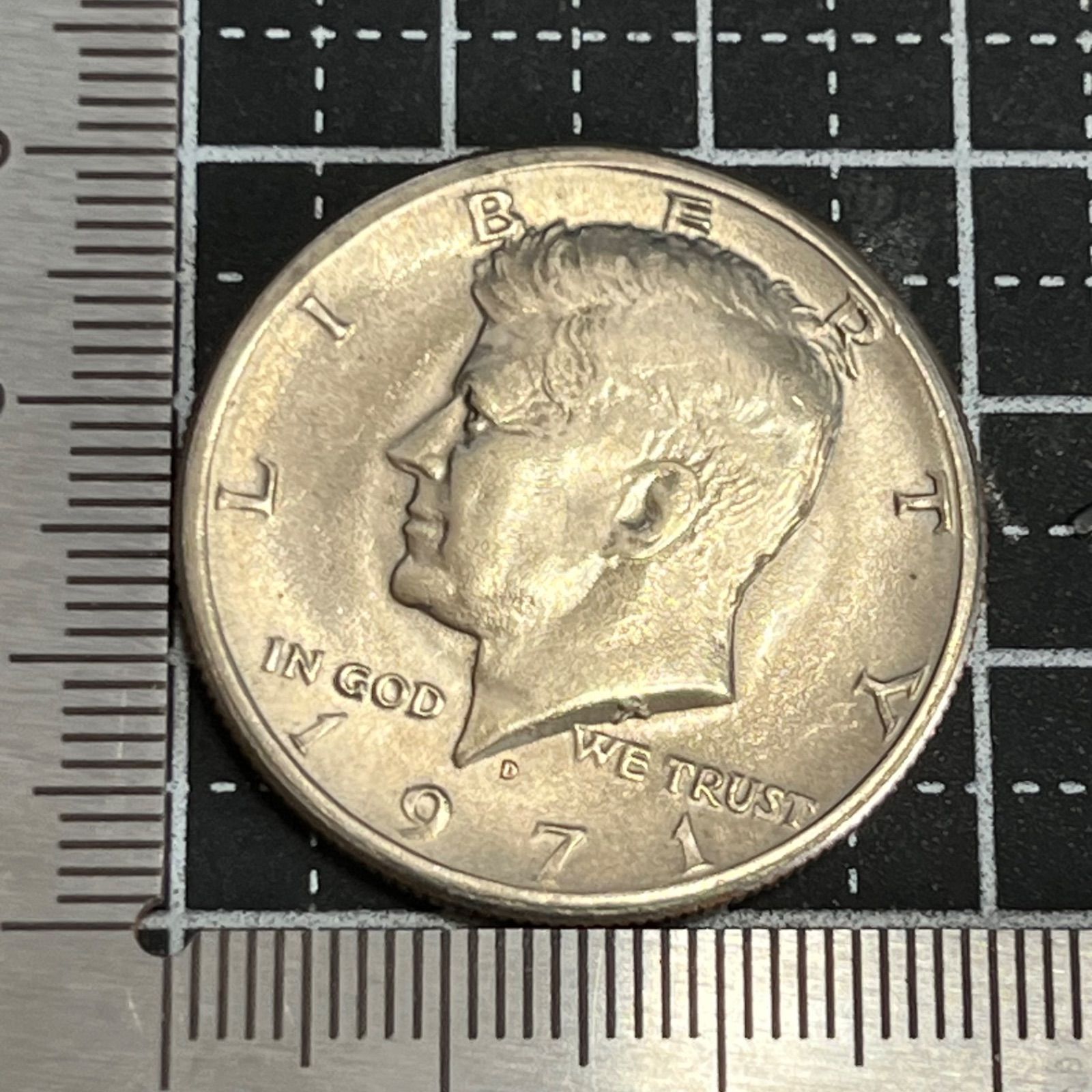 外国硬貨】アメリカ ケネディ ハーフダラー 1971年 Dミント 50セント 