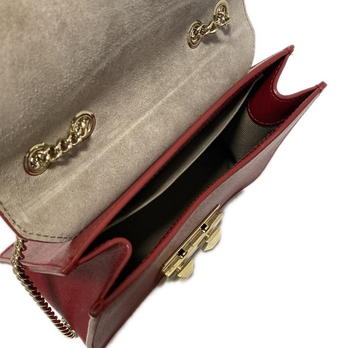 FURLA(フルラ) ショルダーバッグ - ボルドー チェーンショルダー レザー FURLA(フルラ) ショルダーバッグ - ボルドー チェーンショルダー