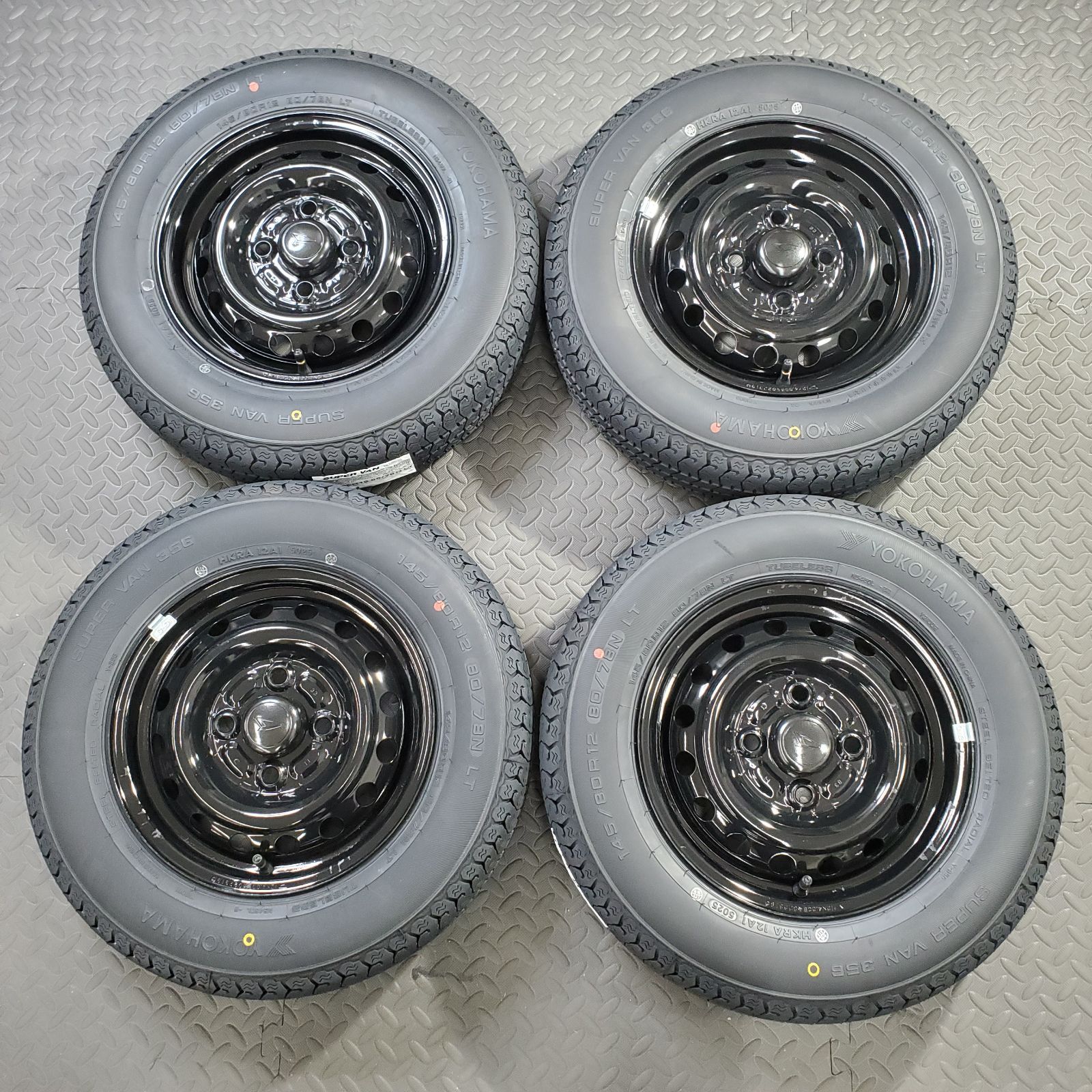 25年製 新品タイヤ 145/80R12 80/78N LT ヨコハマ スーパーバン356(夏 