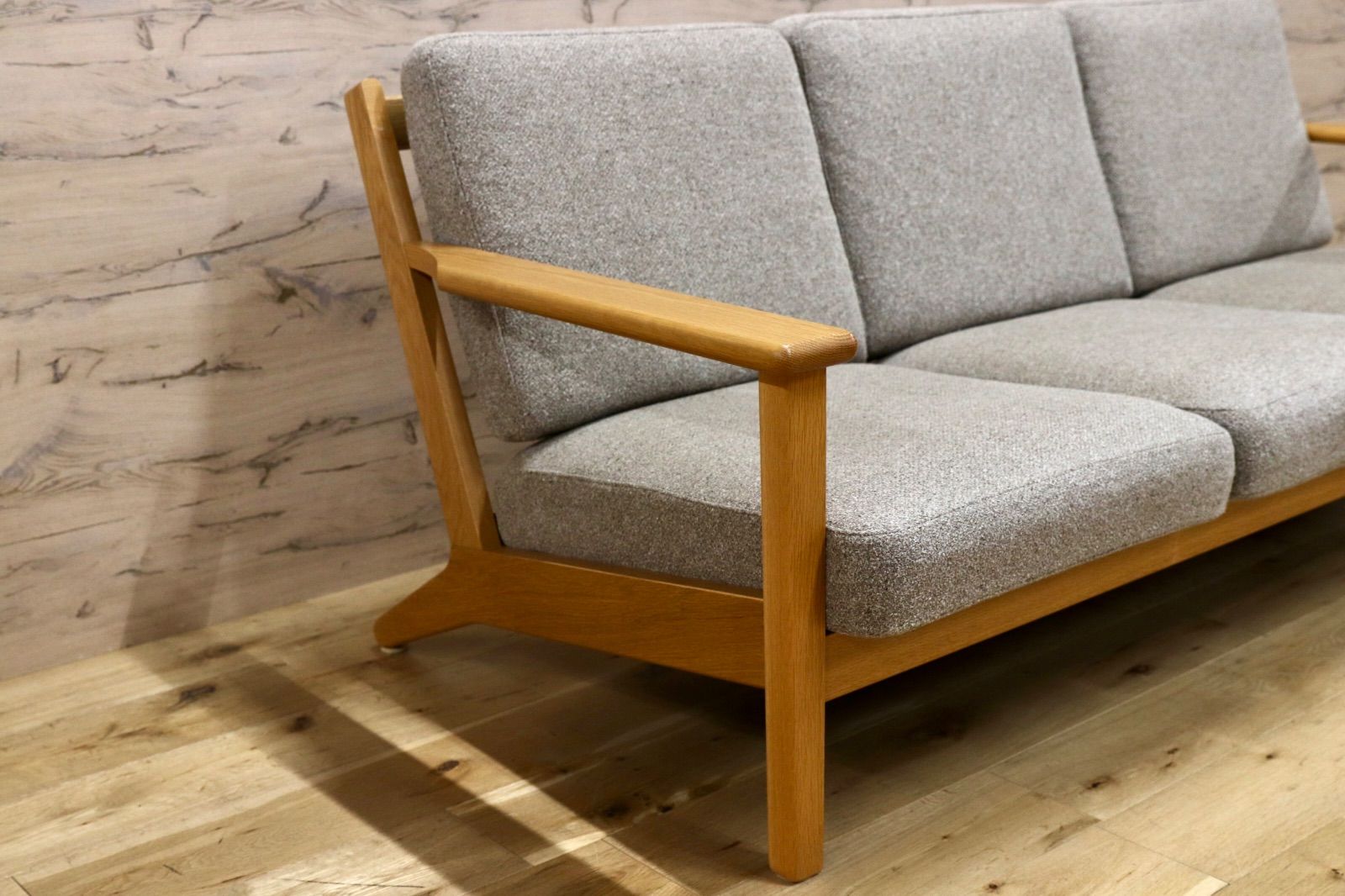  GMIH526○unico | ウニコ VISKA ヴィスカ 3人掛けソファ トリプルソファ 北欧スタイル オーク材 長椅子 背もたれ高め 2人掛け 3人掛けソファ ソファ ソファベッド