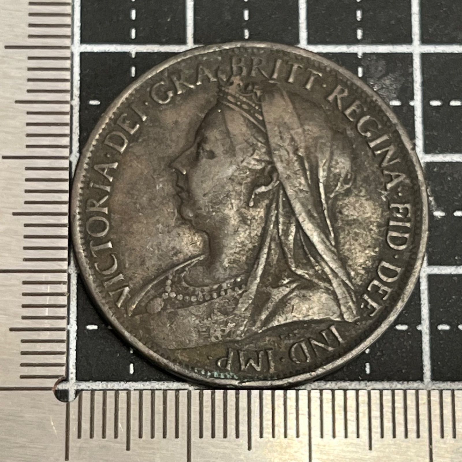 古銭】イギリス 1ペニー 1901年 ヴィクトリア女王崩御の年 老齢肖像 