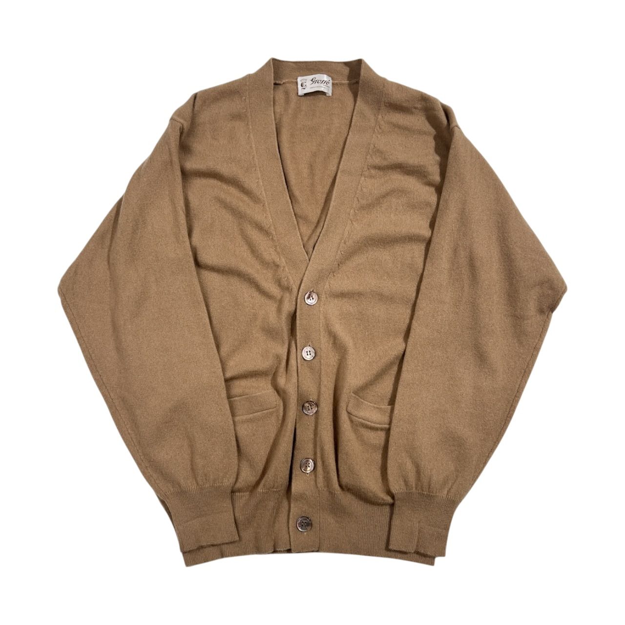 カシミヤ100% Grosse グロッセ Vネック ニット カーディガン L 