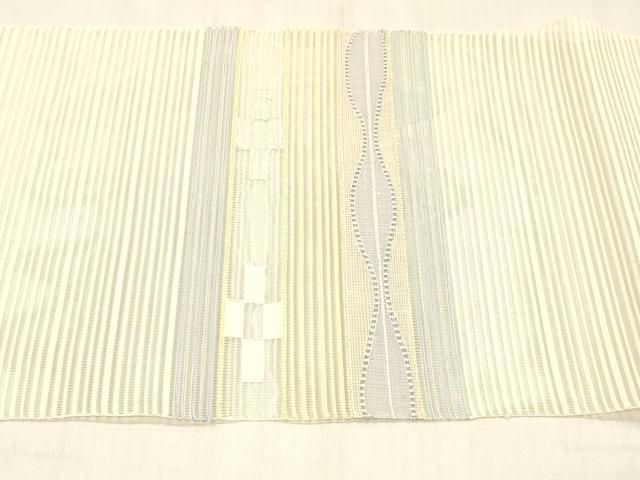 平和屋2◎綴れ　八寸名古屋帯　横段文　逸品　DAAE8115sa