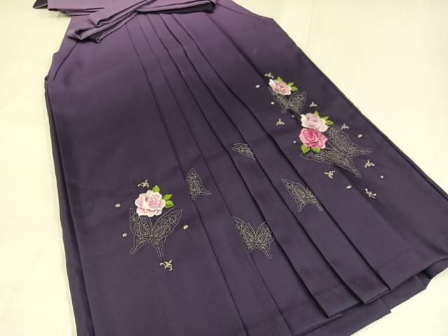 平和屋着物●女性　行灯袴　刺繍　花蝶文　金銀糸　洗える着物　AABG7108ph 平和屋着物○女性 行灯袴 刺繍 花蝶文 金銀糸 洗える着物 AABG7108ph