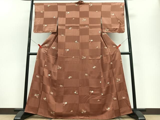 平和屋着物●上質な小紋　舞花文　正絹　逸品　DABB0855ud 平和屋着物□上質な小紋 舞花文 金彩 正絹 逸品 CABD7175xe - メルカリ