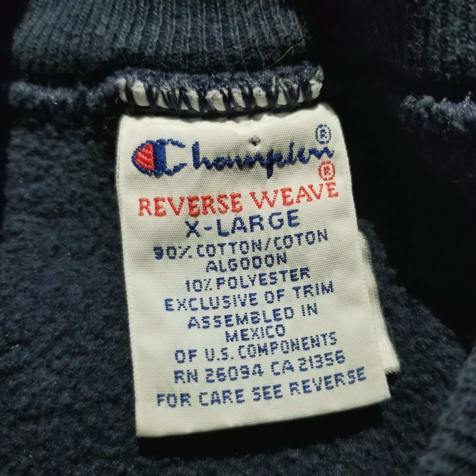 Champion 90s REVERSE WEAVE NORTH CAROLINA 2段プリント スウェット