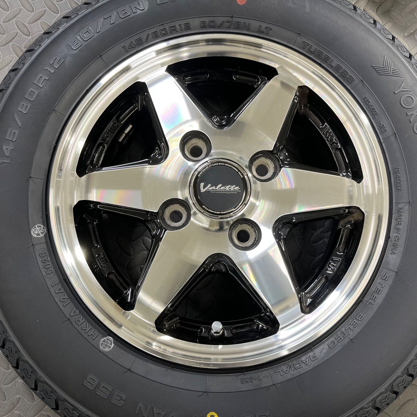 25年製 新品タイヤ 145/80R12 80/78N LT ヨコハマ スーパーバン356 