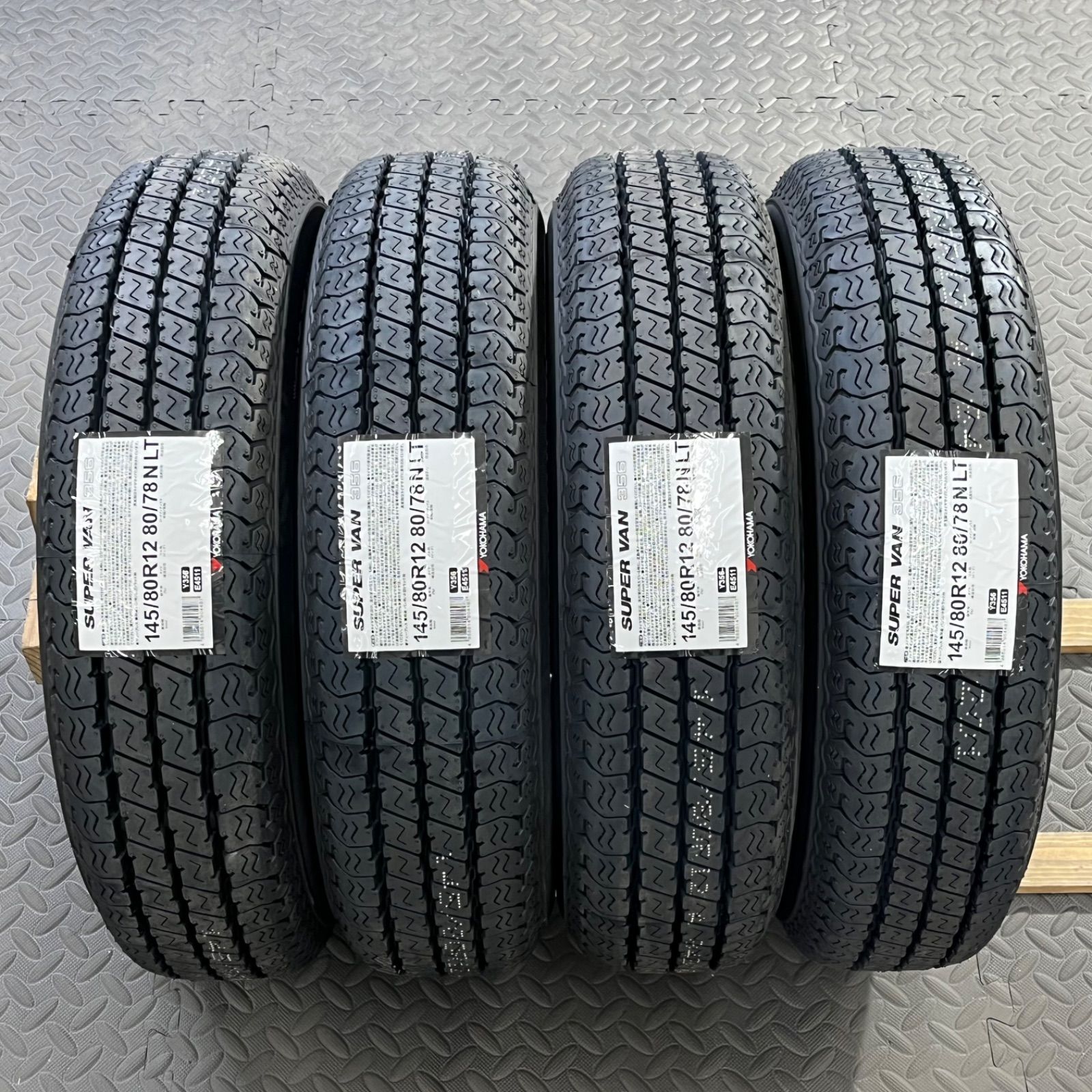 25年製 新品タイヤ 145/80R12 80/78N LT ヨコハマ スーパーバン356 