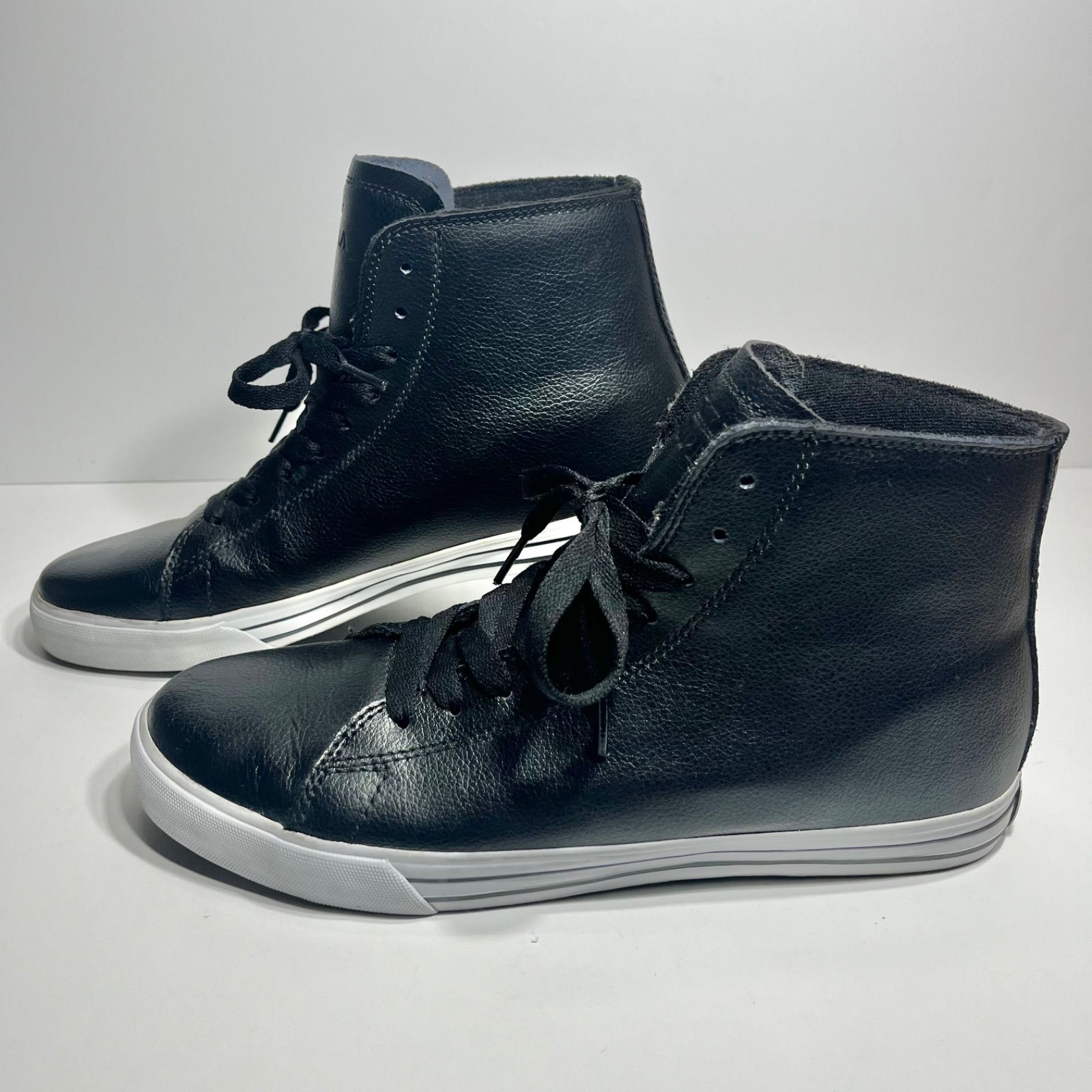 極美品】SUPRA スープラ レザー ハイカットスニーカー ブラック 28cm 