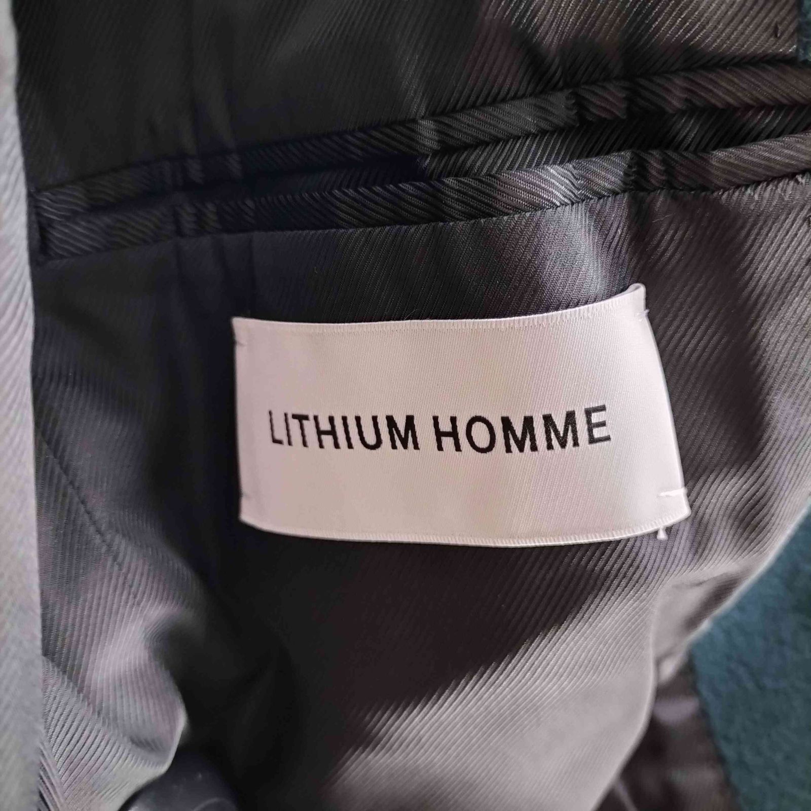 リチウムオム LITHIUM HOMME ウールナイロン混チェスターコート メンズ