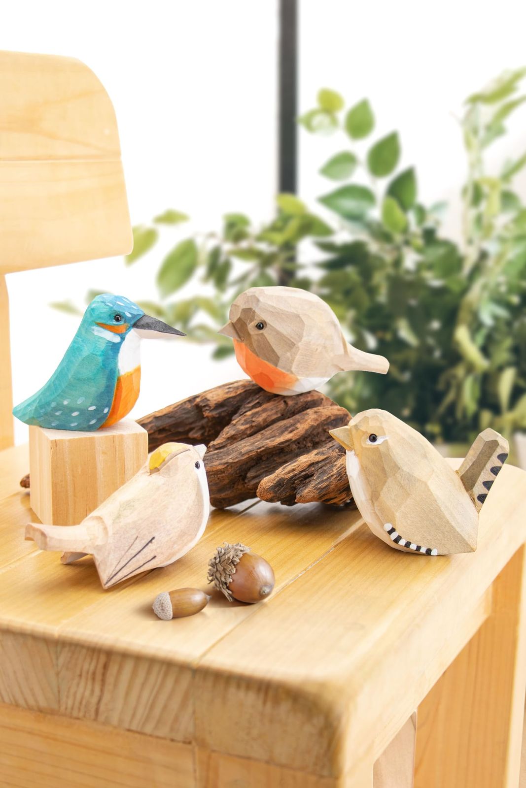 【美品】トリ　鳥　小物入れ　天然木　置物　インテリア　工芸品　美術品　A3397 鳥 とり 置物 北欧 雑貨 インテリア 置き物 オブジェ 飾り 木製 手作り