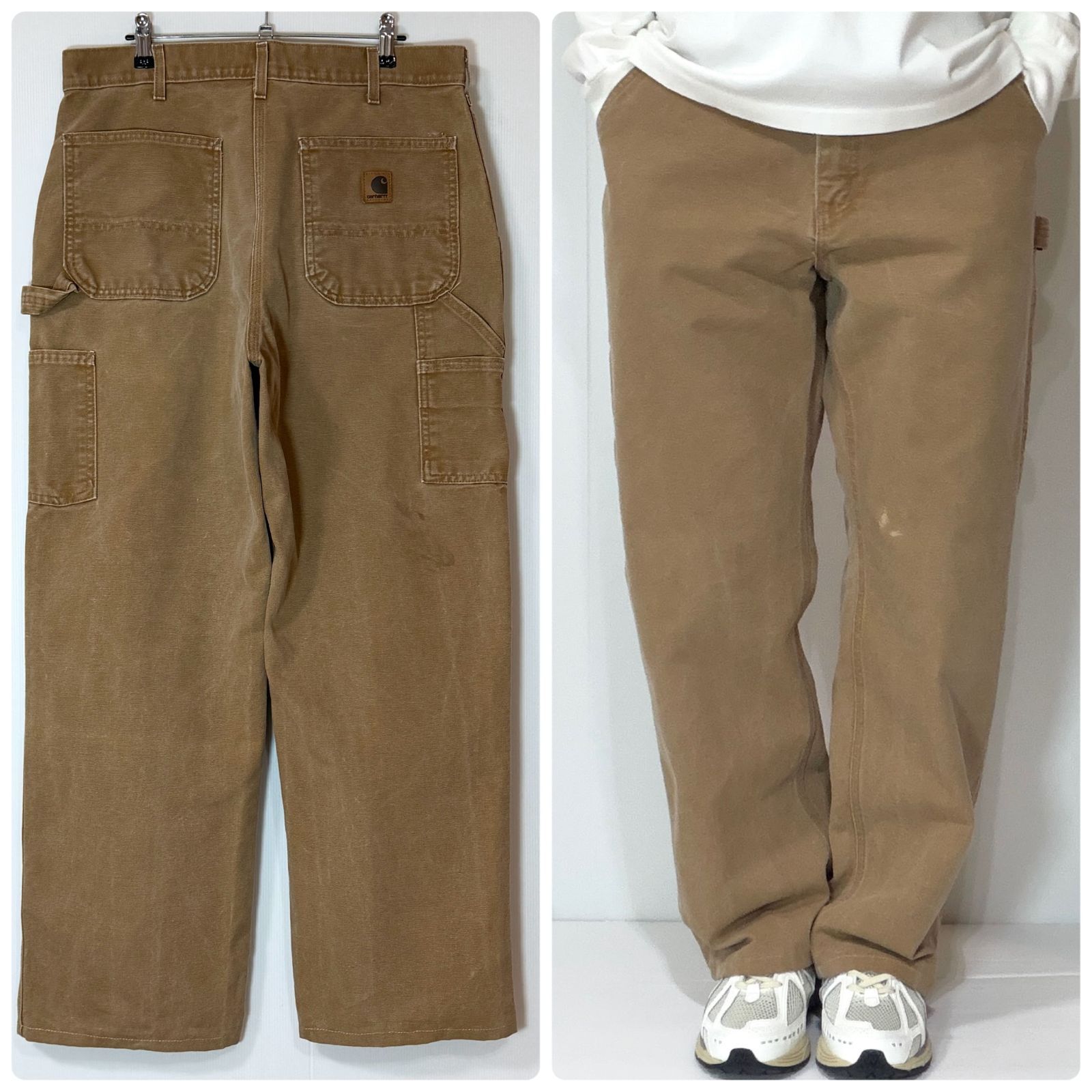 良サイズ 00s USA製 Carhartt カーハート ヘビーダック シングルニー