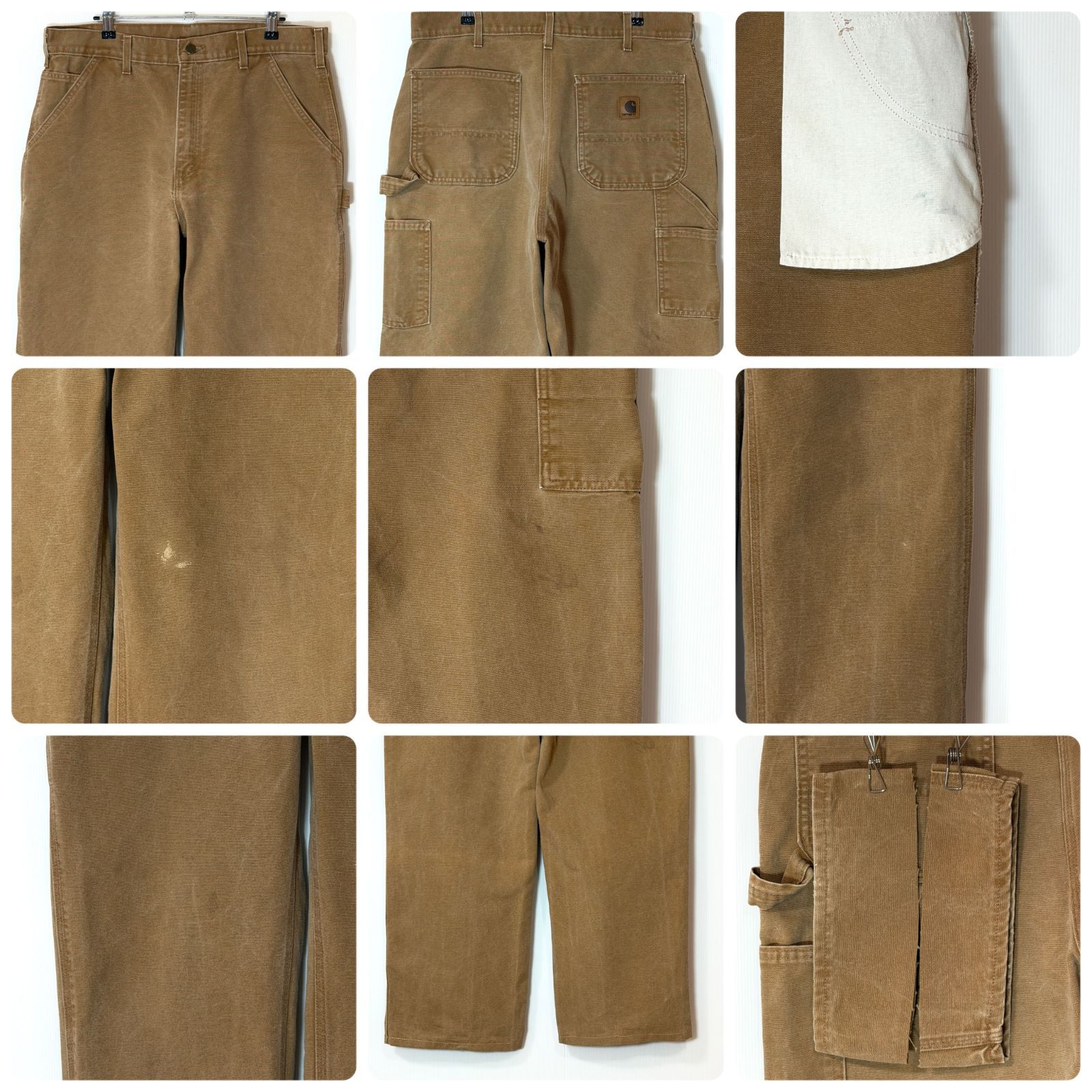 良サイズ 00s USA製 Carhartt カーハート ヘビーダック シングルニー