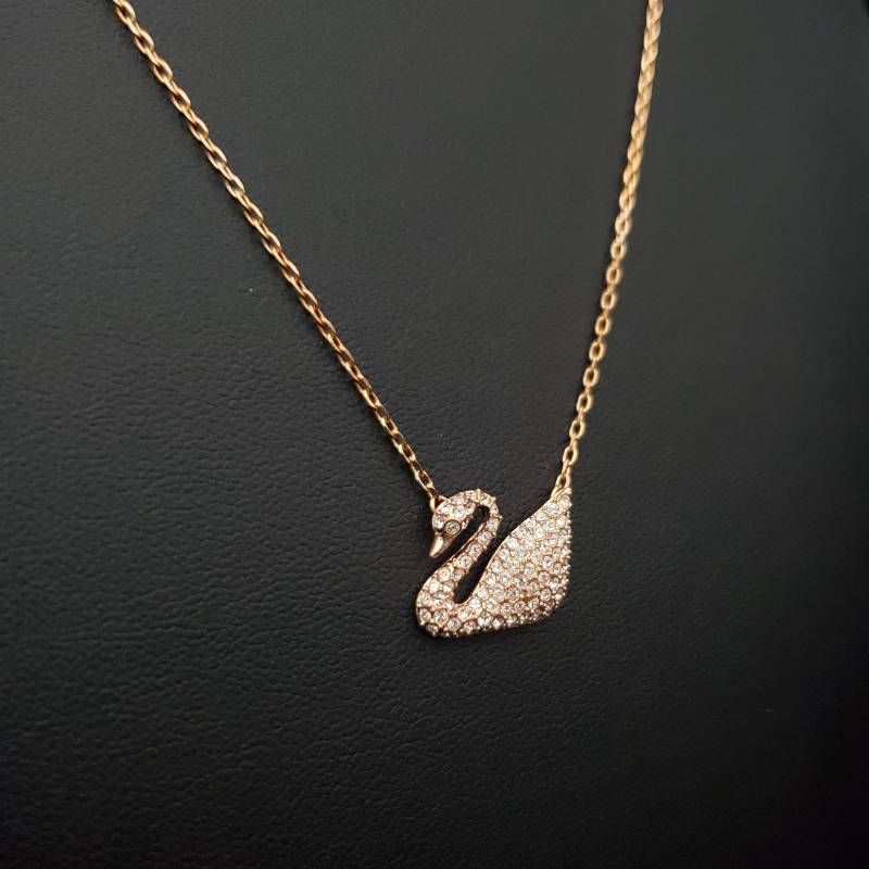 美品 SWAROVSKI スワロフスキー Swan スワン 白鳥 ネックレス 