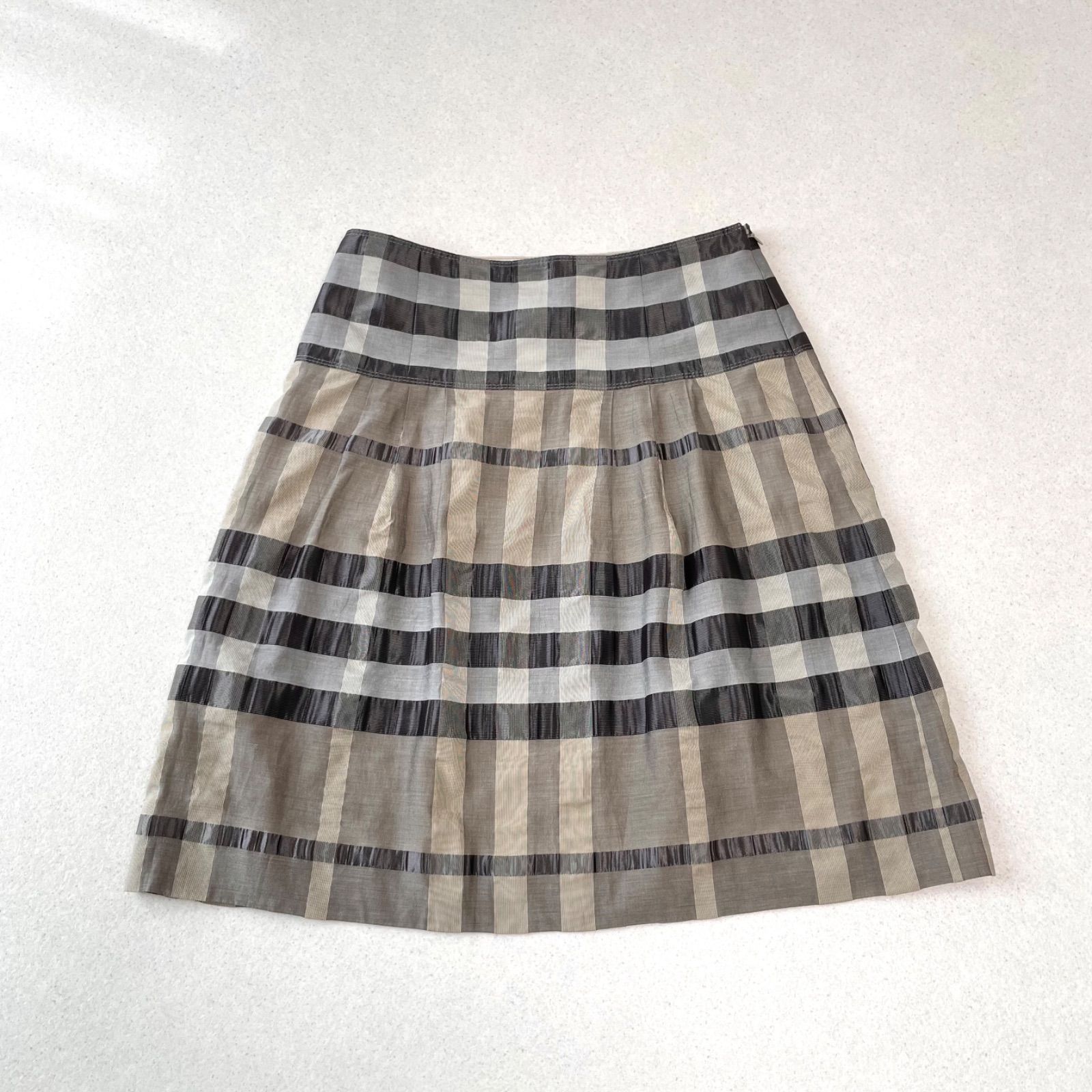 BURBERRY LONDON バーバリーロンドン シルク混 メガチェック ノバ 