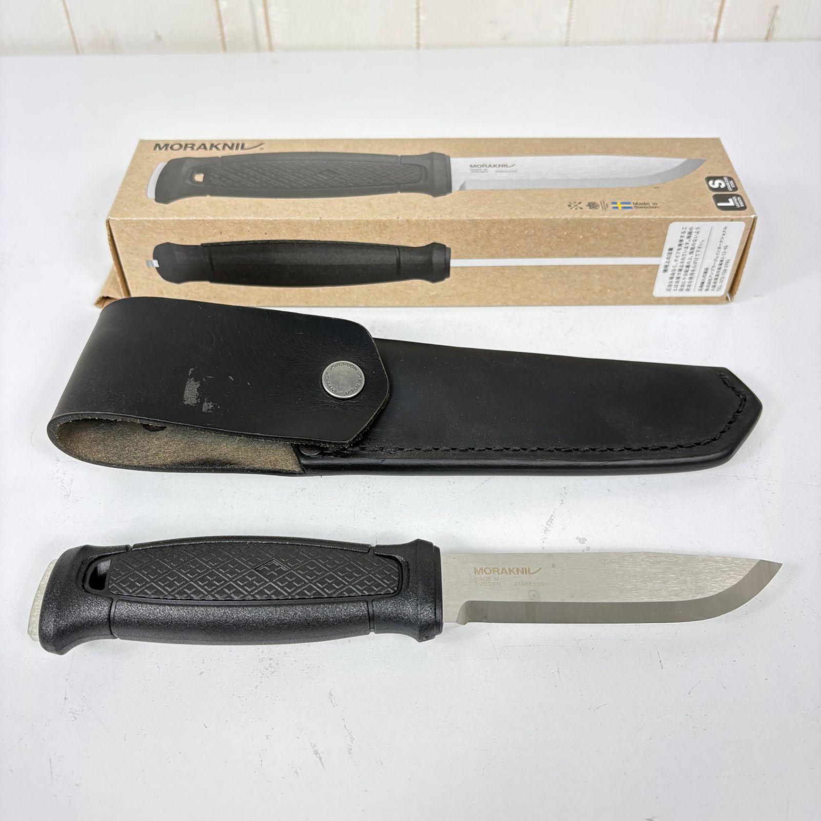 ?️OneSize ブラック系 Mora Knife モーラナイフ ガーバーグ ステンレス レザーシース Garberg Stainless Leather Sheath 12635 BK z00056982 BK ナイフ 刃物 キャ