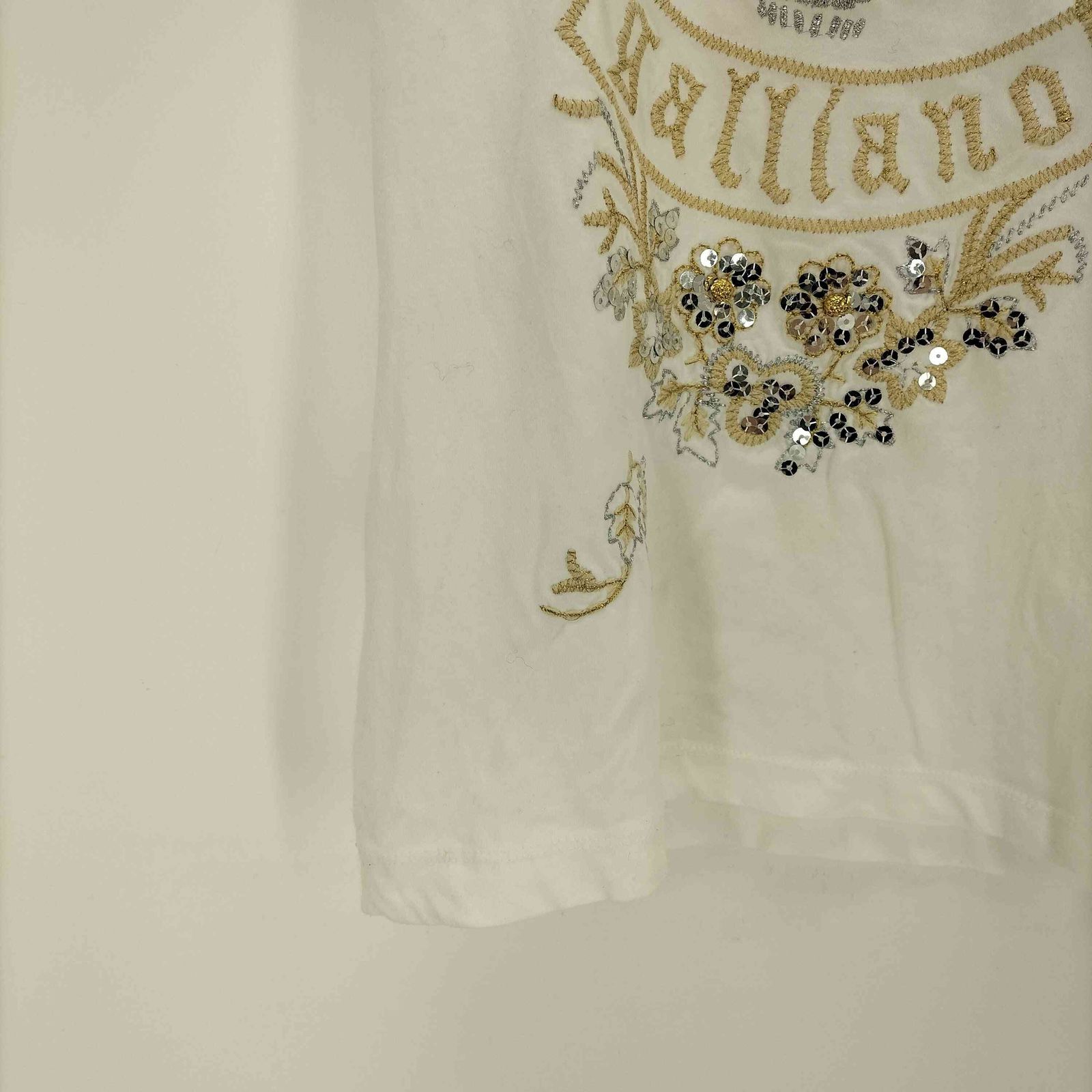 ジョンガリアーノ JOHN GALLIANO 刺繍デザインS/S Tシャツ メンズ