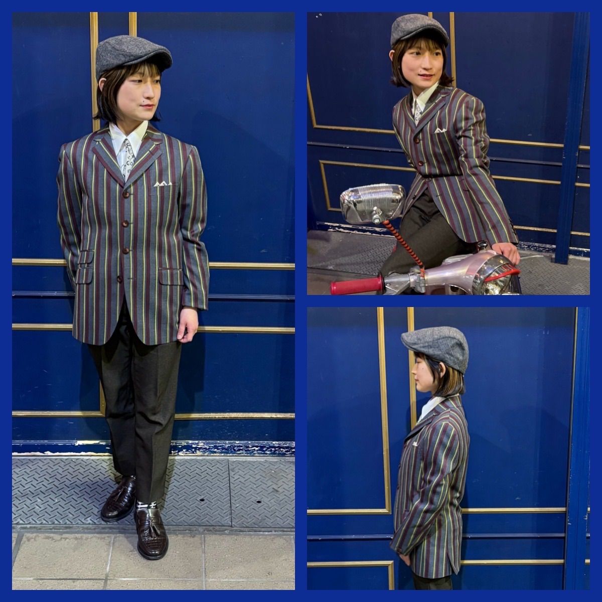 80s イギリス製 玉虫 トニック ジャケット UK SKA SKINS MOD ファブシックオリジナジャケット スクールジャケット モッズ レトロ