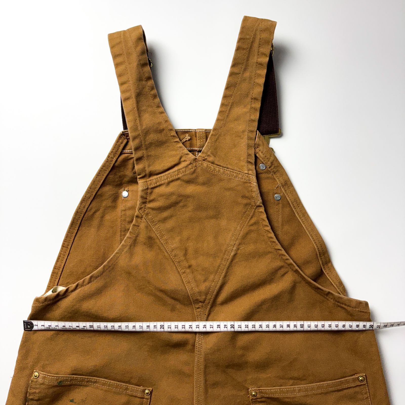 メンズ Carhartt カーハート オーバーオール ブラウン W40 L28 茶