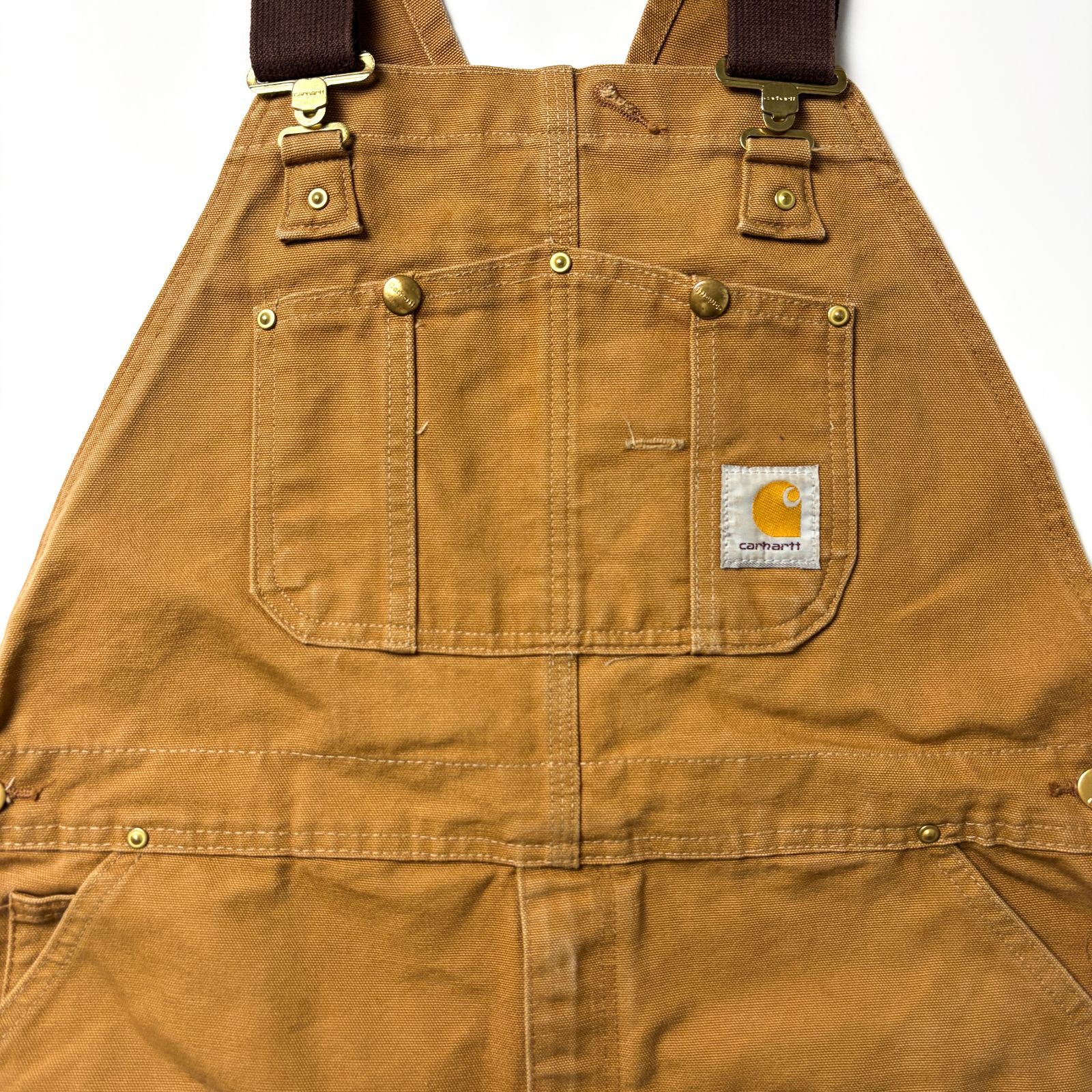 Carhartt オーバーオール ブラウン W40 L28 サロペット Carhartt カーハート オーバーオール ブラウン W40 L28 茶 サロペット