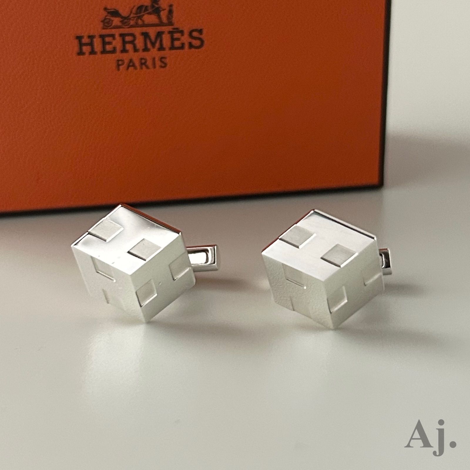 エルメス カフス カフリンクス Hキューブ AG925 HERMES - メルカリ