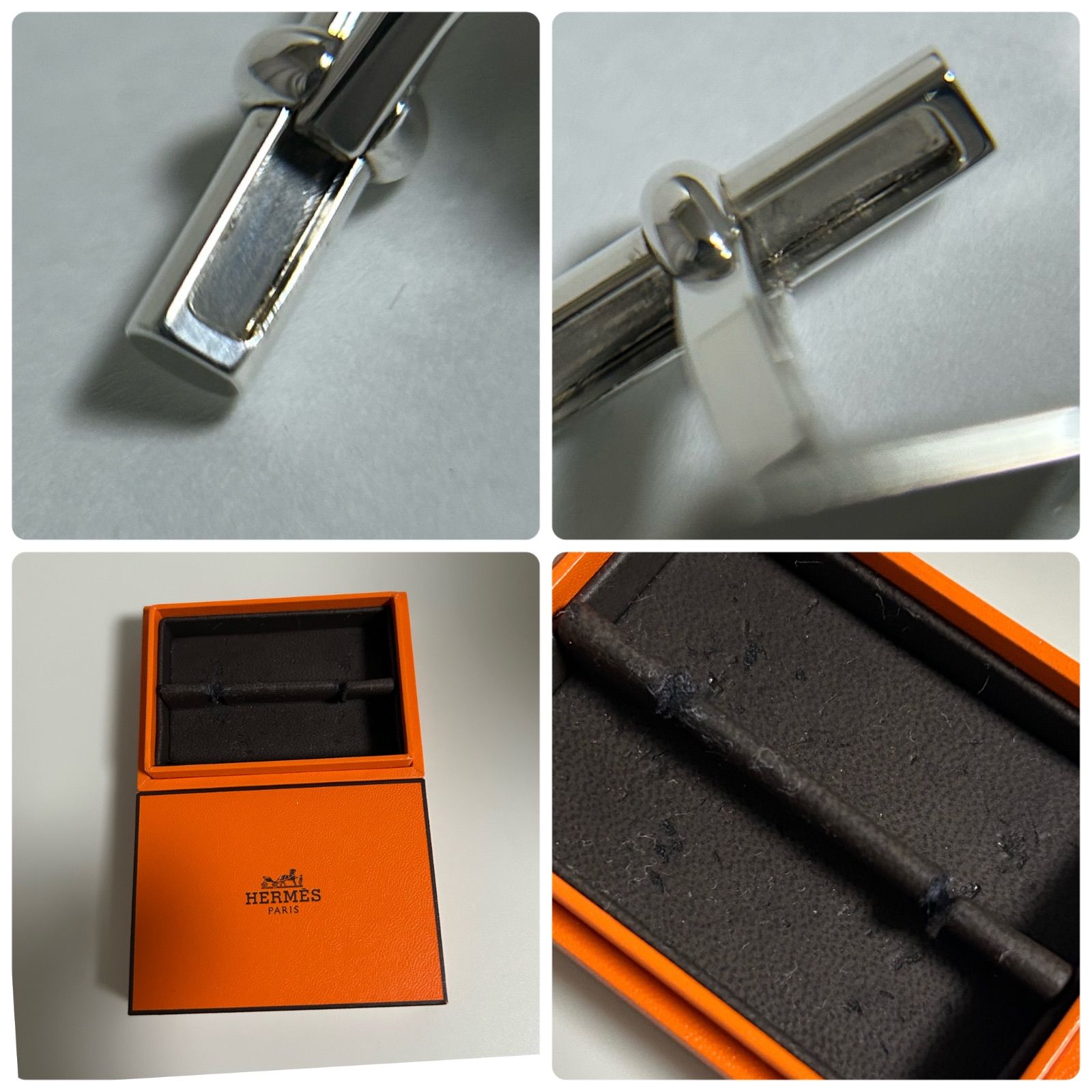エルメス カフス カフリンクス Hキューブ AG925 HERMES - メルカリ