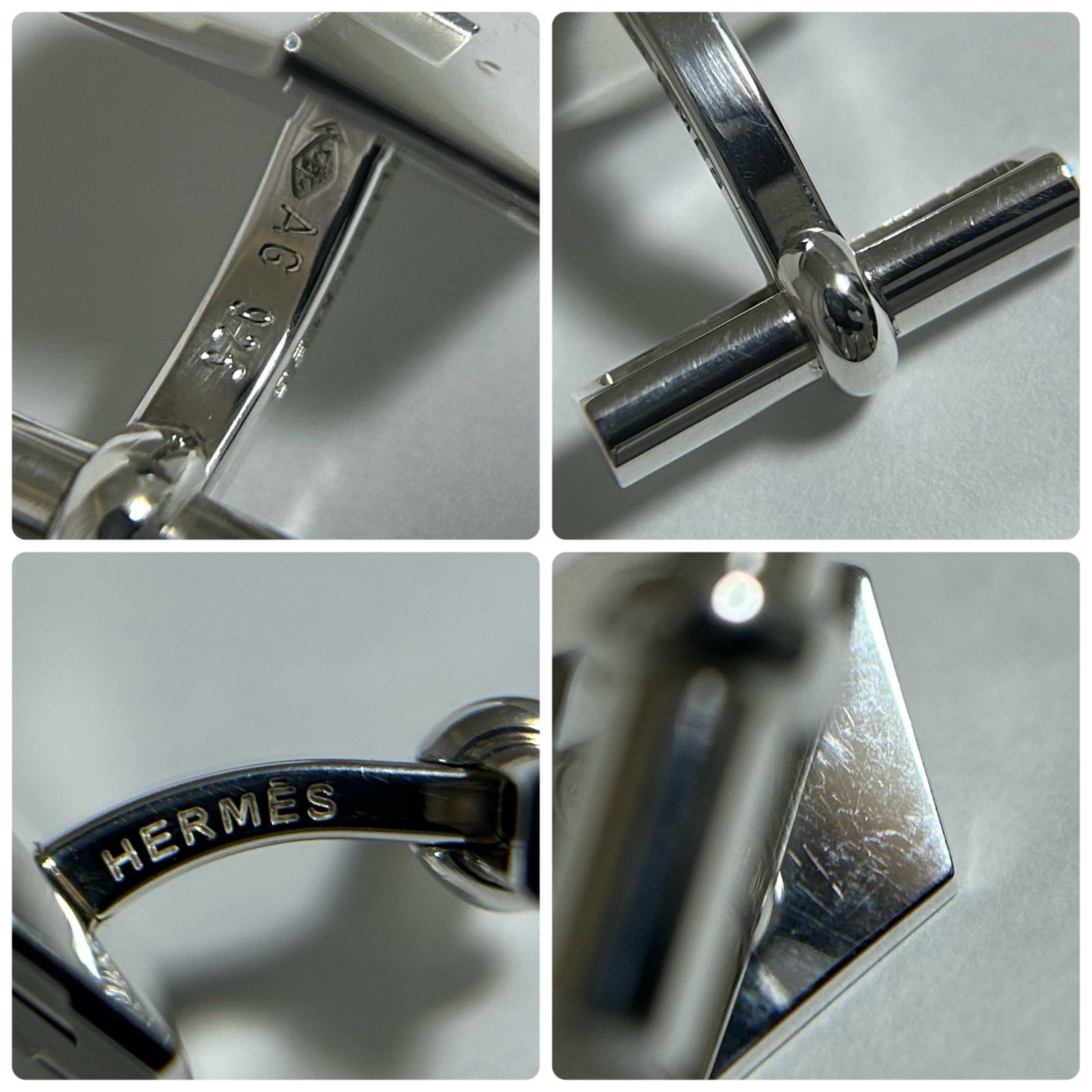 エルメス カフス カフリンクス Hキューブ AG925 HERMES - メルカリ