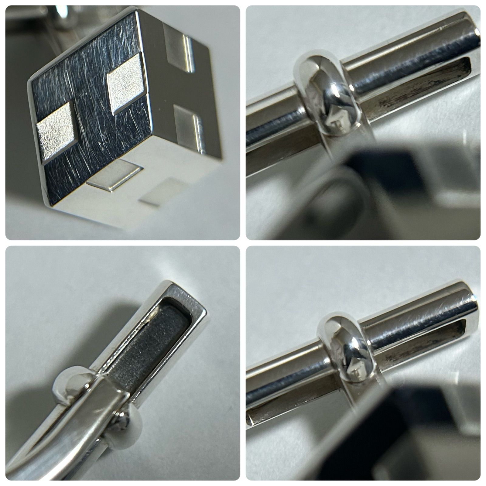 エルメス カフス カフリンクス Hキューブ AG925 HERMES - メルカリ