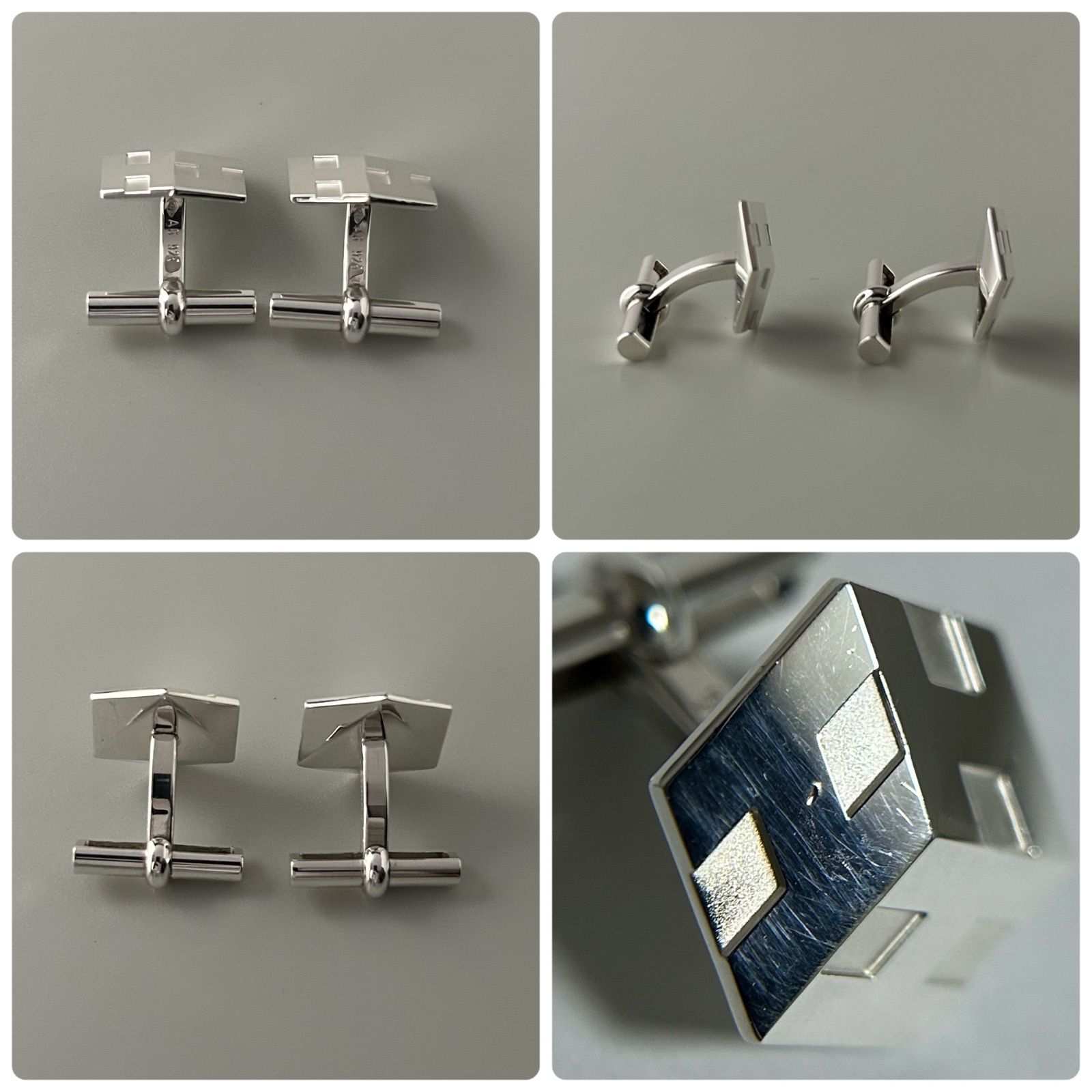 エルメス カフス カフリンクス Hキューブ AG925 HERMES - メルカリ