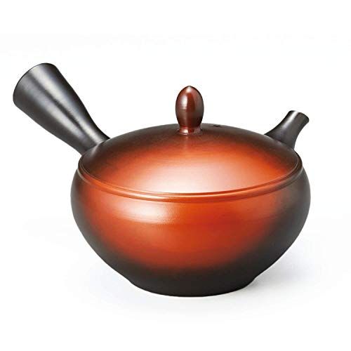 新品 ヤマキイカイ(Yamakiikai) 急須 弘二窯変平丸 16×10×高さ8cm 常滑焼 化粧箱入 Y51
