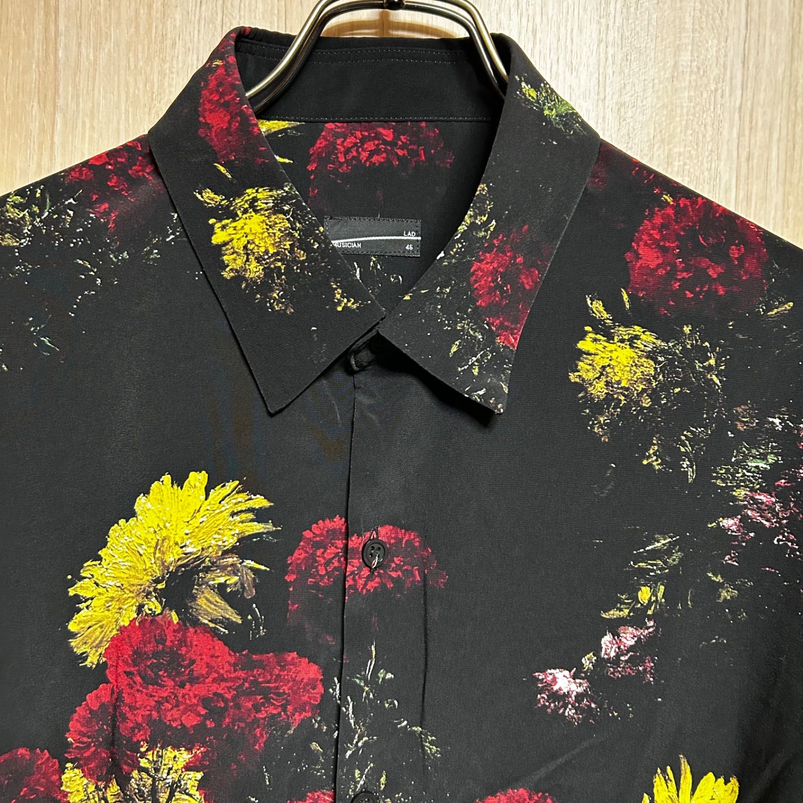 定価3.6万】LAD MUSICIAN カーネーション柄 ビッグシャツ 46 美品 2223