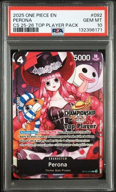【PSA10】ペローナ C [OP10-092] PSA10】ペローナ(C☆){黒}〈OP10-092〉 (TopPlayer/英語版