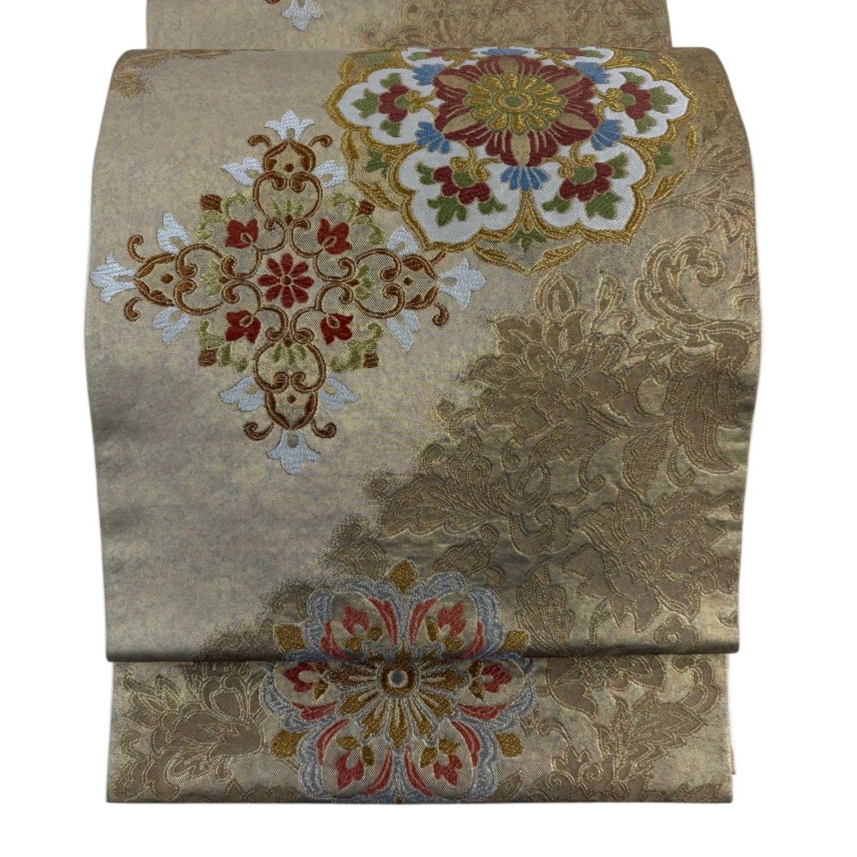 袋帯 秀品 川島織物 落款 松 橘 箔 金糸 金色 六通 正絹 【】 【公式通販】