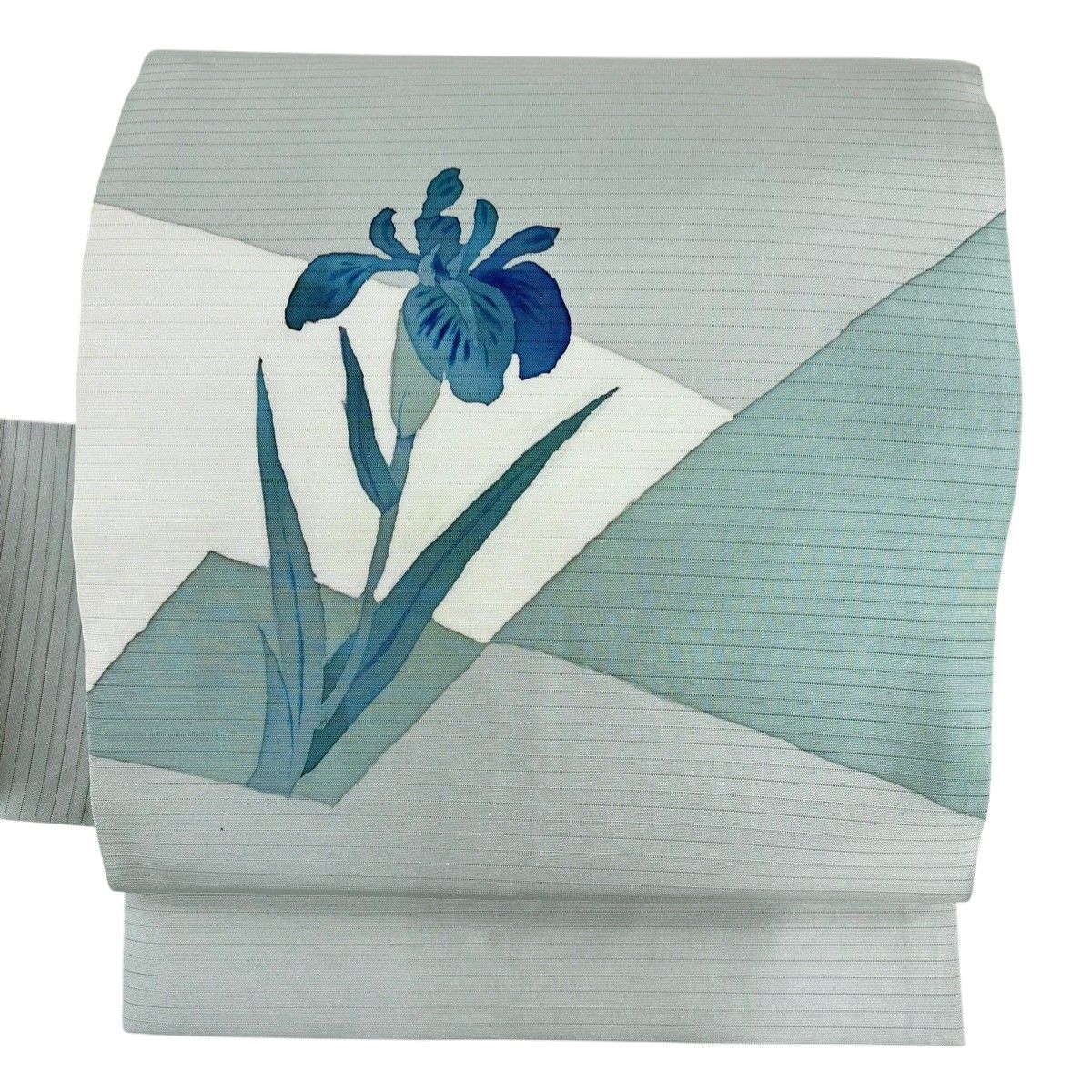 美品】 名古屋帯 秀品 落款 夏帯 絽 菖蒲 水色 正絹 【中古】 - メルカリ