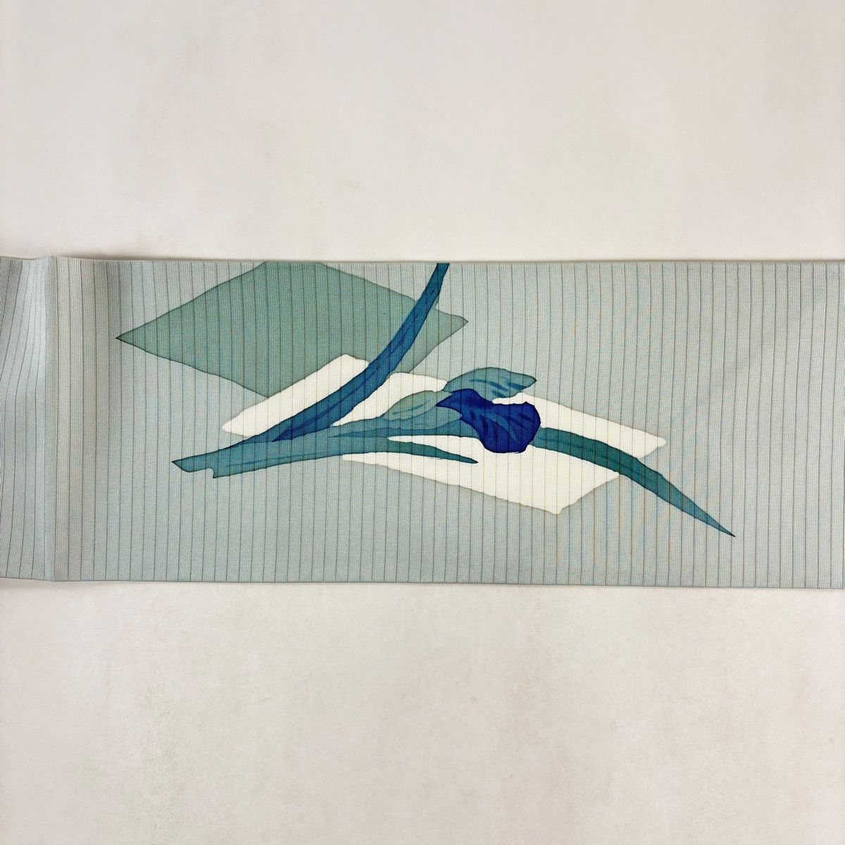 美品】 名古屋帯 秀品 落款 夏帯 絽 菖蒲 水色 正絹 【中古】 - メルカリ