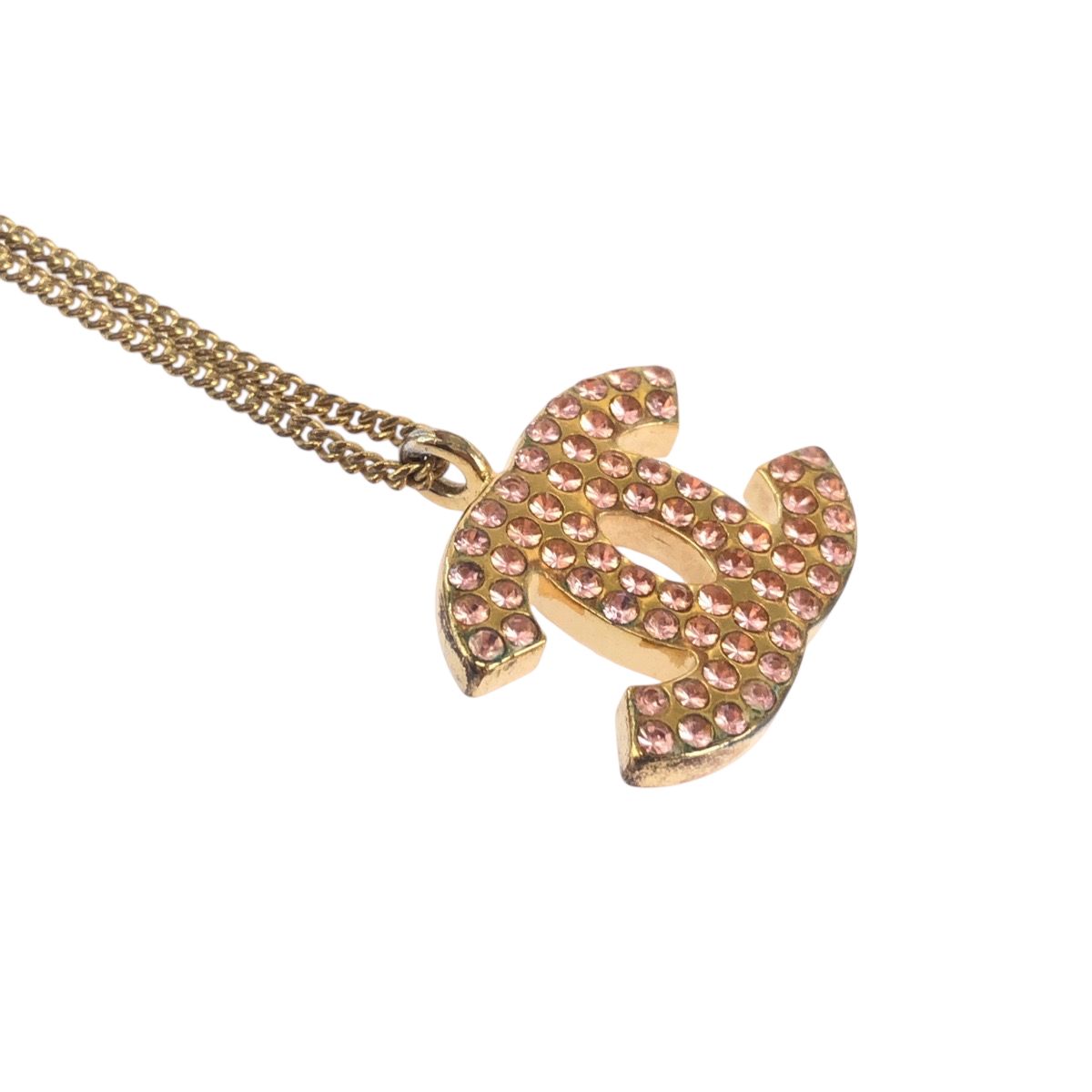美品 CHANEL シャネル ヴィンテージ ココマーク ラインストーン 