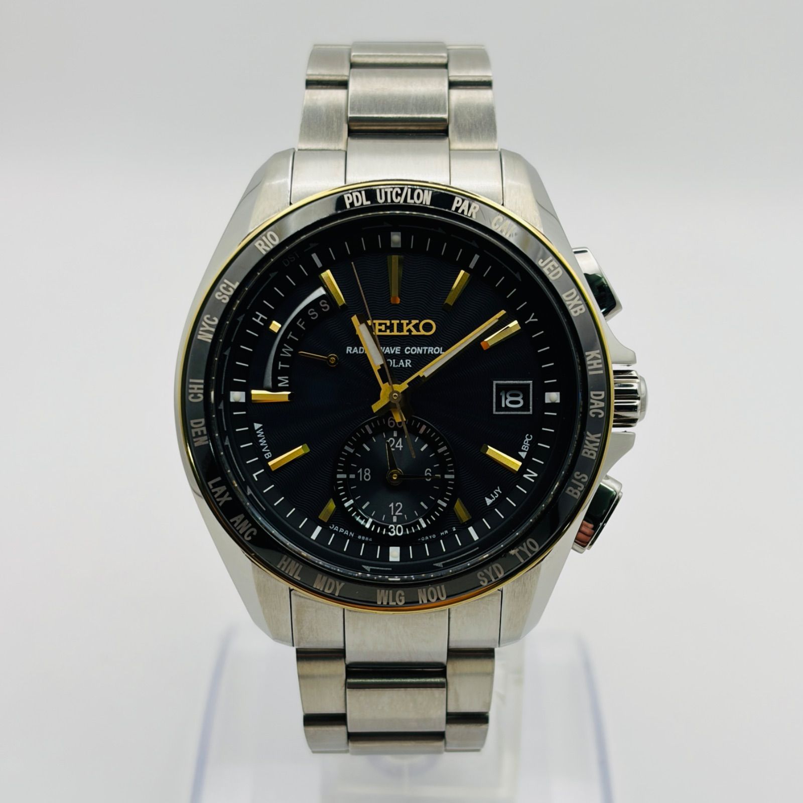 T815）美品 正常稼動 SEIKO セイコー 電波ソーラー BRIGHTZ ブライツ