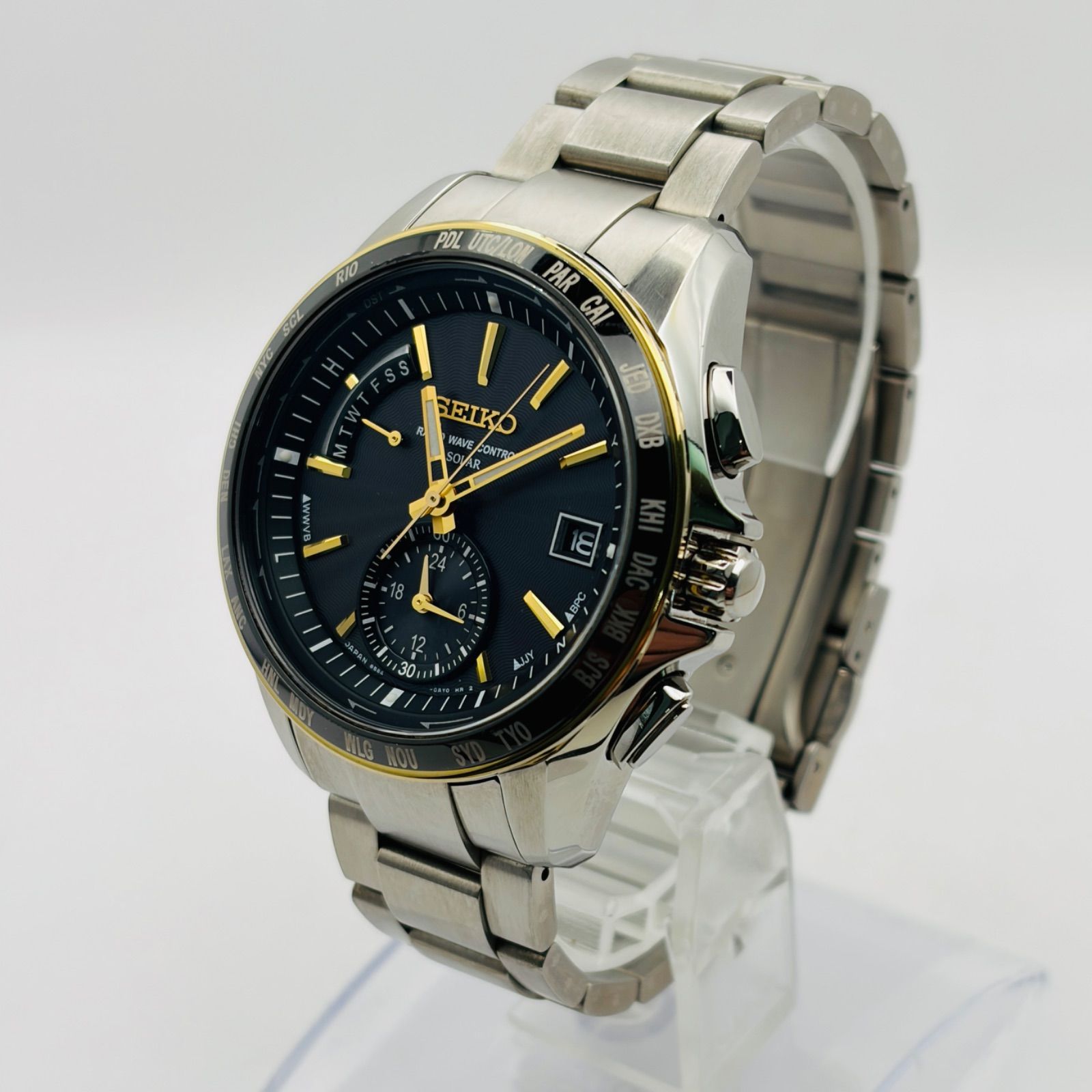 T815）美品 正常稼動 SEIKO セイコー 電波ソーラー BRIGHTZ ブライツ 