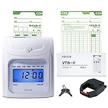 【中古-非常に良い】 VOICE (ヴォイス) タイムレコーダー 【高機能自動集計】 VT-3000 本体 タイムカード160枚付き メーカー