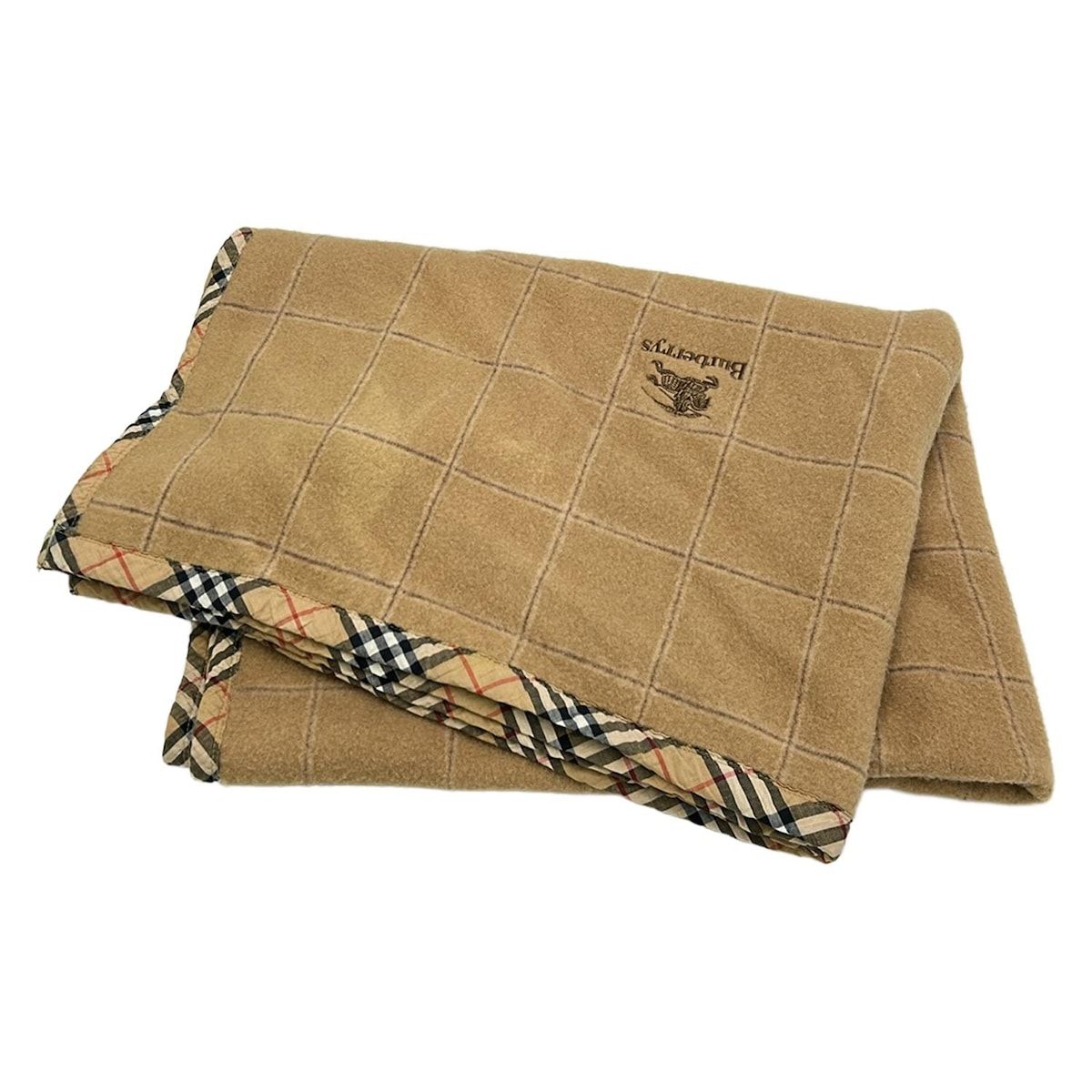 Burberrys ベージュ 毛布 チェック柄 Burberry's(バーバリーズ) 小物 - ブラウン 毛布/チェック柄 ウール