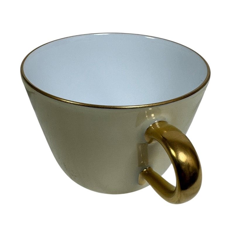 大倉陶園 OKURA 皿 エンボス 陶器 洋食器 金彩 ビンテージ 高級 未使用品】OKURA CHINA 大倉陶園 色蒔き モーニングカップ＆ソーサー