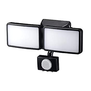 【中古-非常に良い】ヤザワ LEDセンサーライト ACコンセント式 防雨タイプ 調光タイプ 6W白色LED×2灯 リモコン付 SLR6LEA2