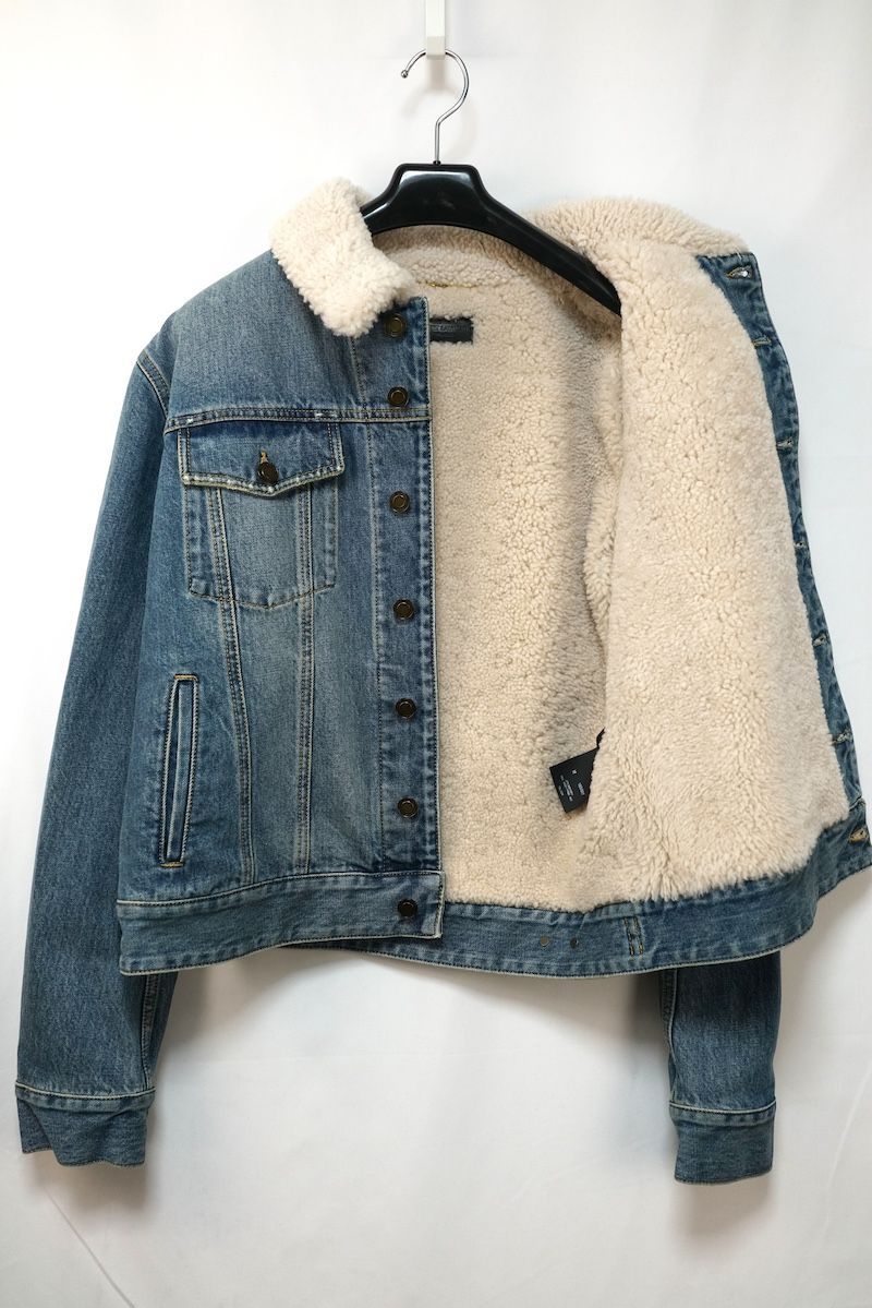 SAINT LAURENT PARIS サンローランパリ ムートン ボア デニム
