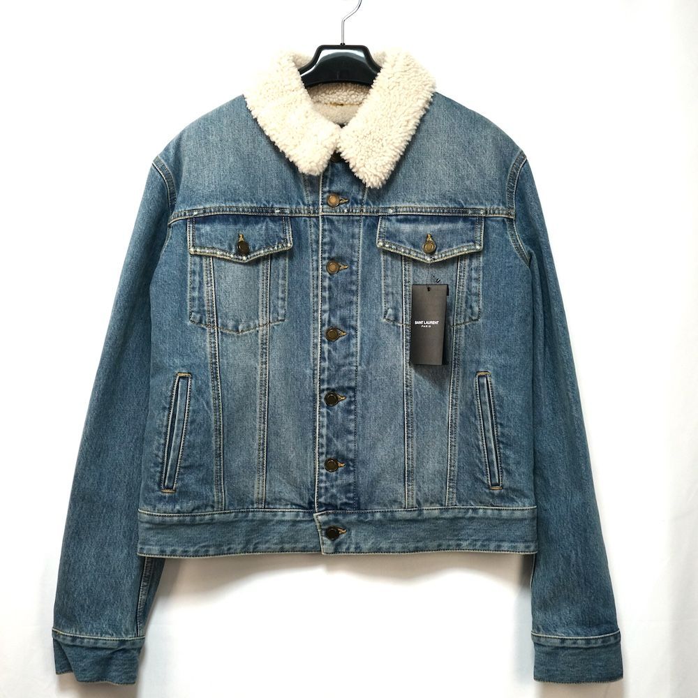 サンローランパリムートンジャケットサイズ44です。 SAINT LAURENT PARIS サンローランパリ ムートン ボア デニム