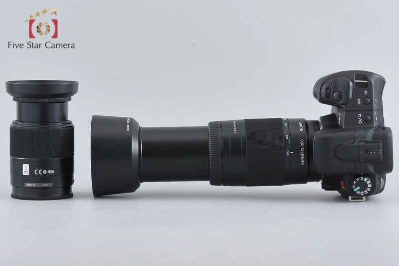 中古】SONY ソニー α200 DSLR-A200 ダブルズームレンズキット ブラック 