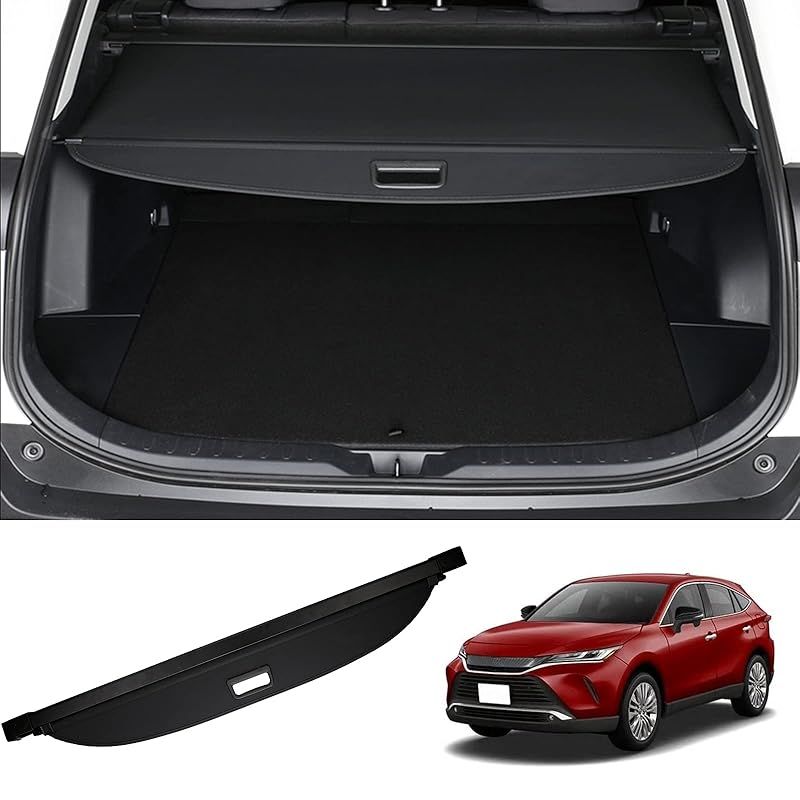 BUYFULL 新型ハリアー 80系 トノカバー ロールシェード プライバシー保護 ドレスアップ カスタムパーツ インテリア 上質な車内空間に ハリアー80系アクセサリー HARRIER MXUA8# AXUH8# (PVC帆布) 1