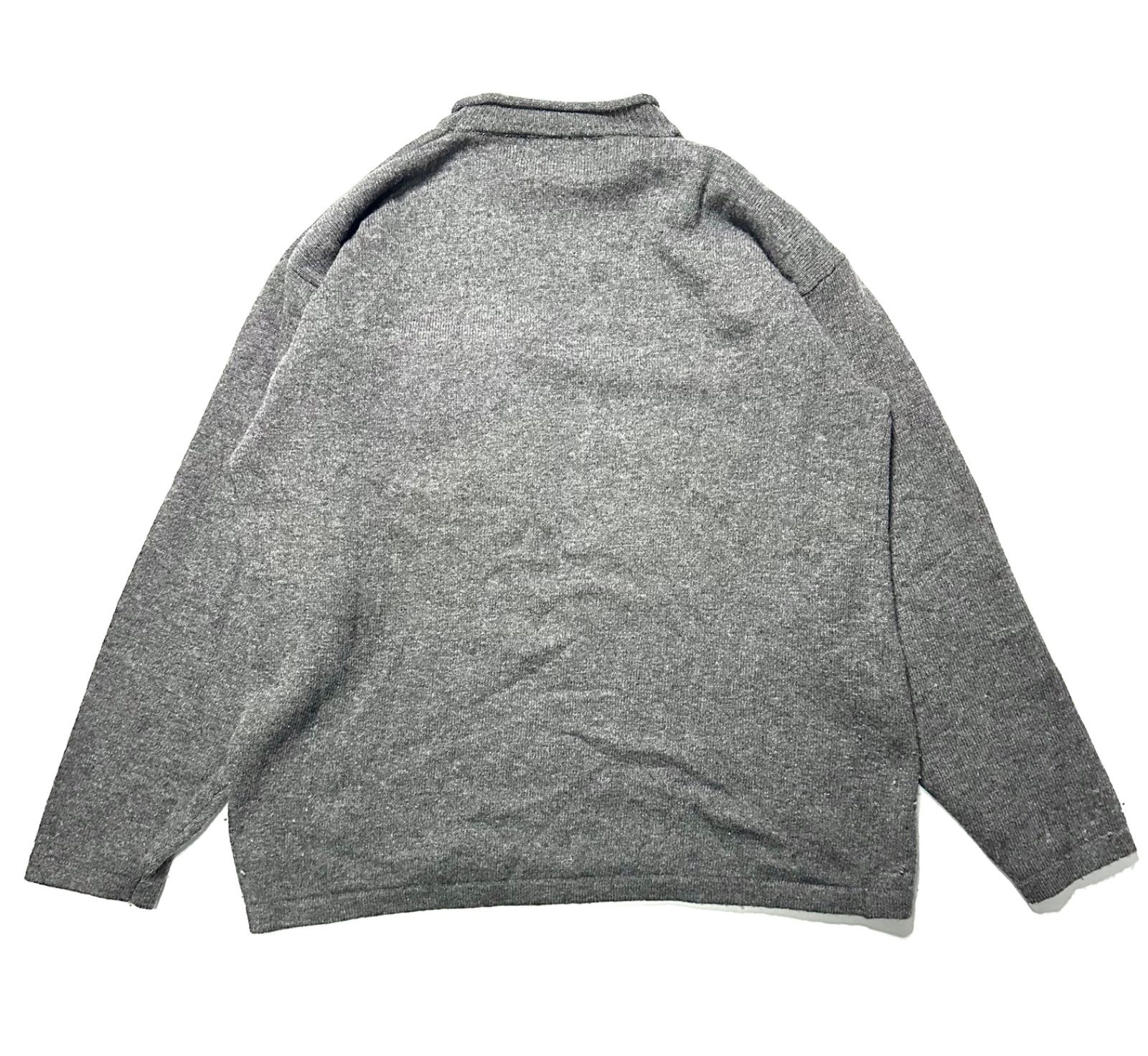 90s】【DKNY】 ロールネック 立体ポケットラムウール ニット セーター 